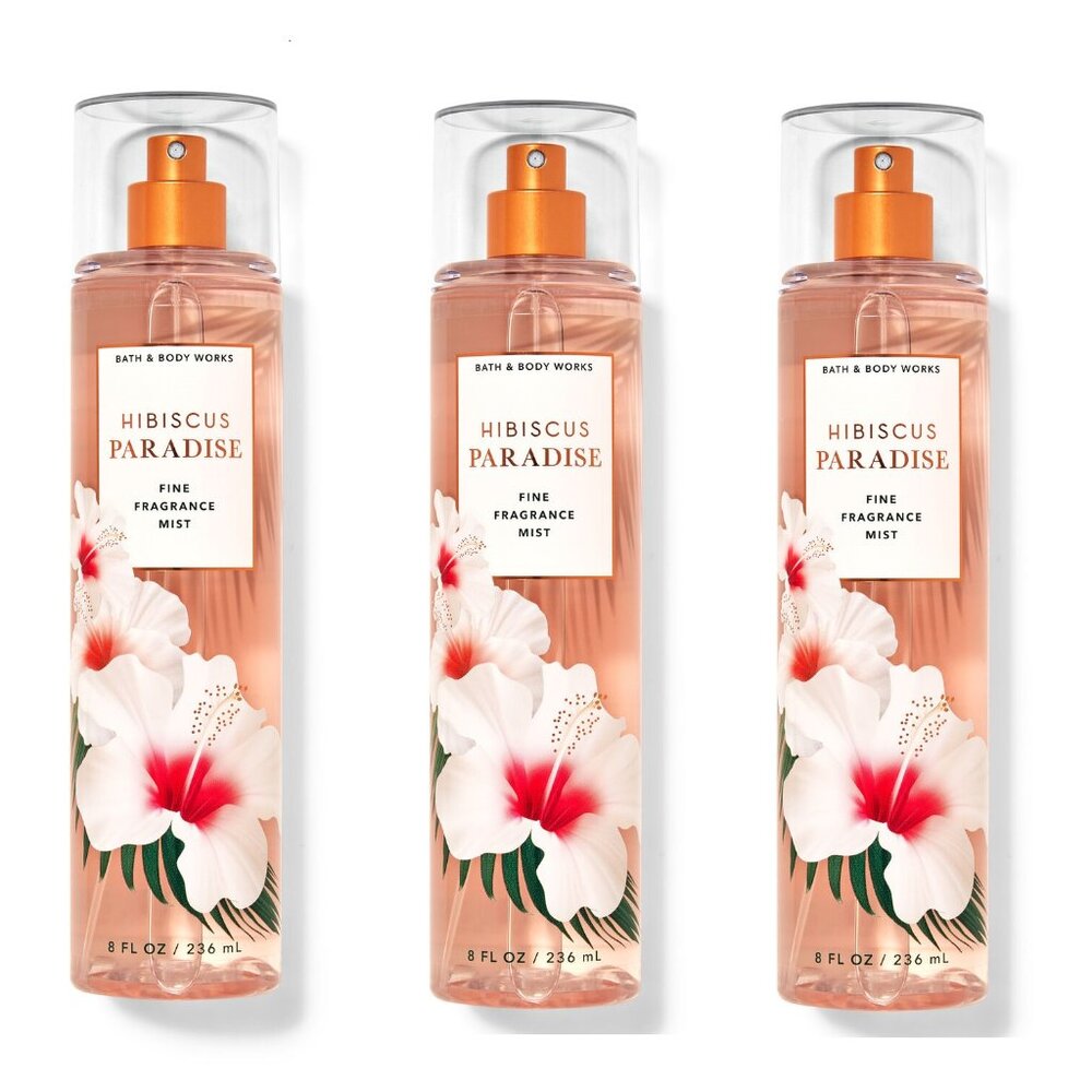 Bath & Body Works Hibiscus Paradise Fine Fragrance Mist Set of 3